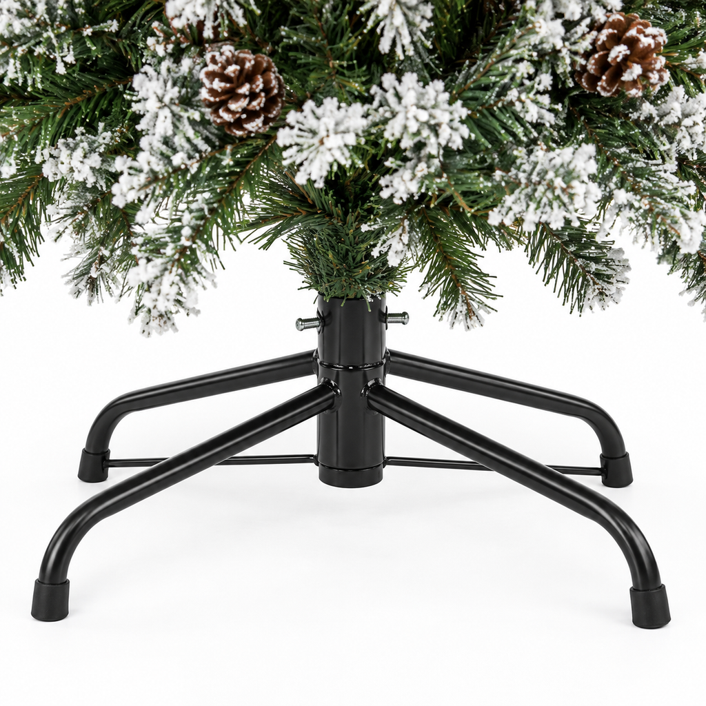 Sapin Boréal floqué pommes de pin silhouette effilée | Sapin Élégance