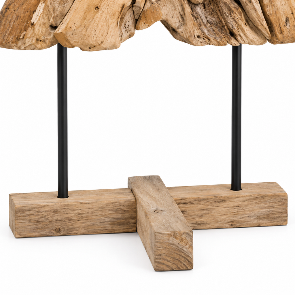Sapin Bois de Teck sculpture brut sur pied | Sapin Élégance