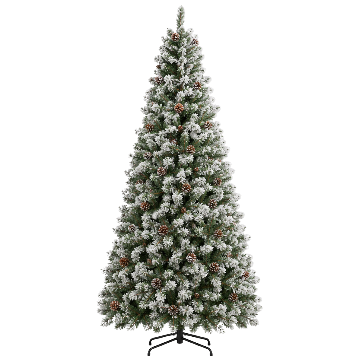 Sapin Boréal floqué pommes de pin silhouette effilée | Sapin Élégance