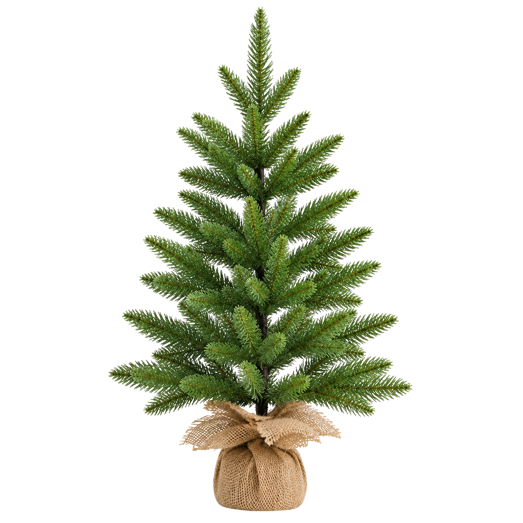 Sapin Cabane des Bois vert branches espacées jute | Sapin Élégance
