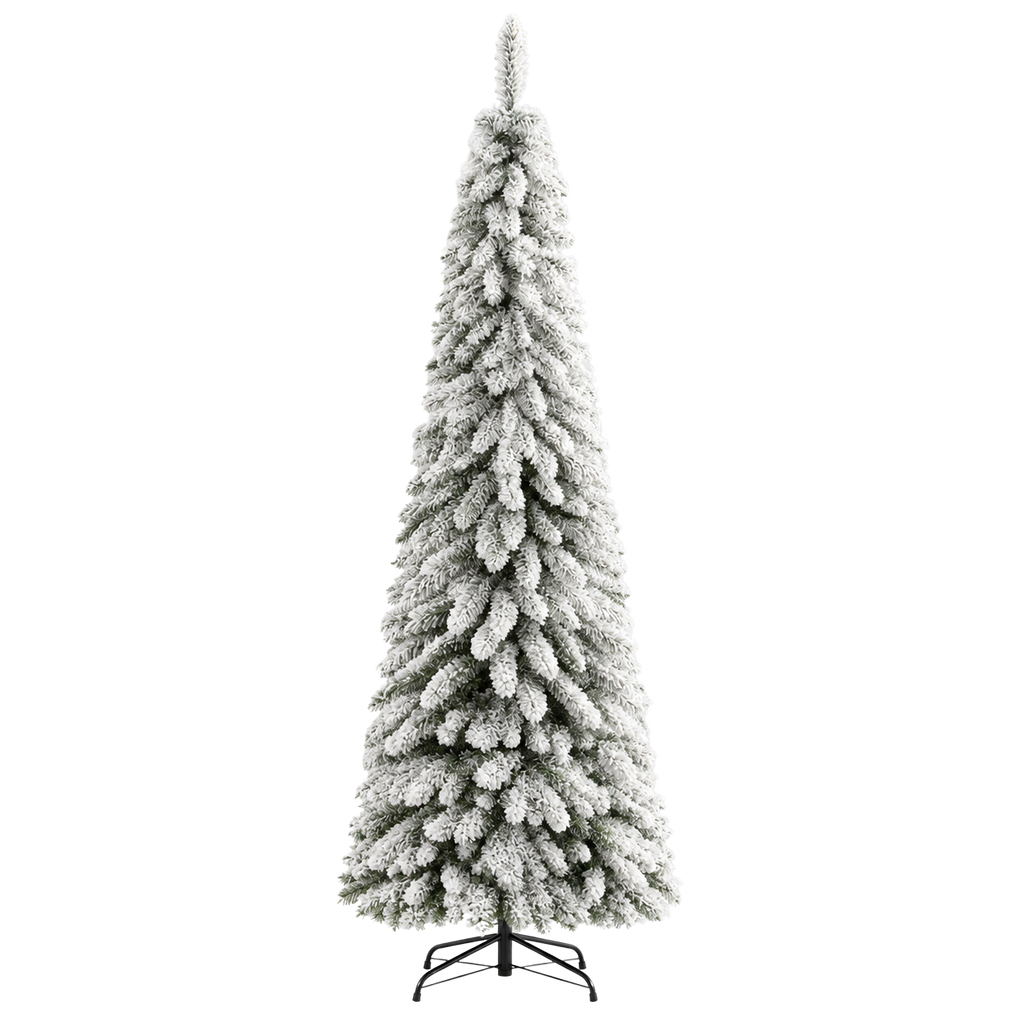 Sapin Crystal floqué dense silhouette élancée | Sapin Élégance