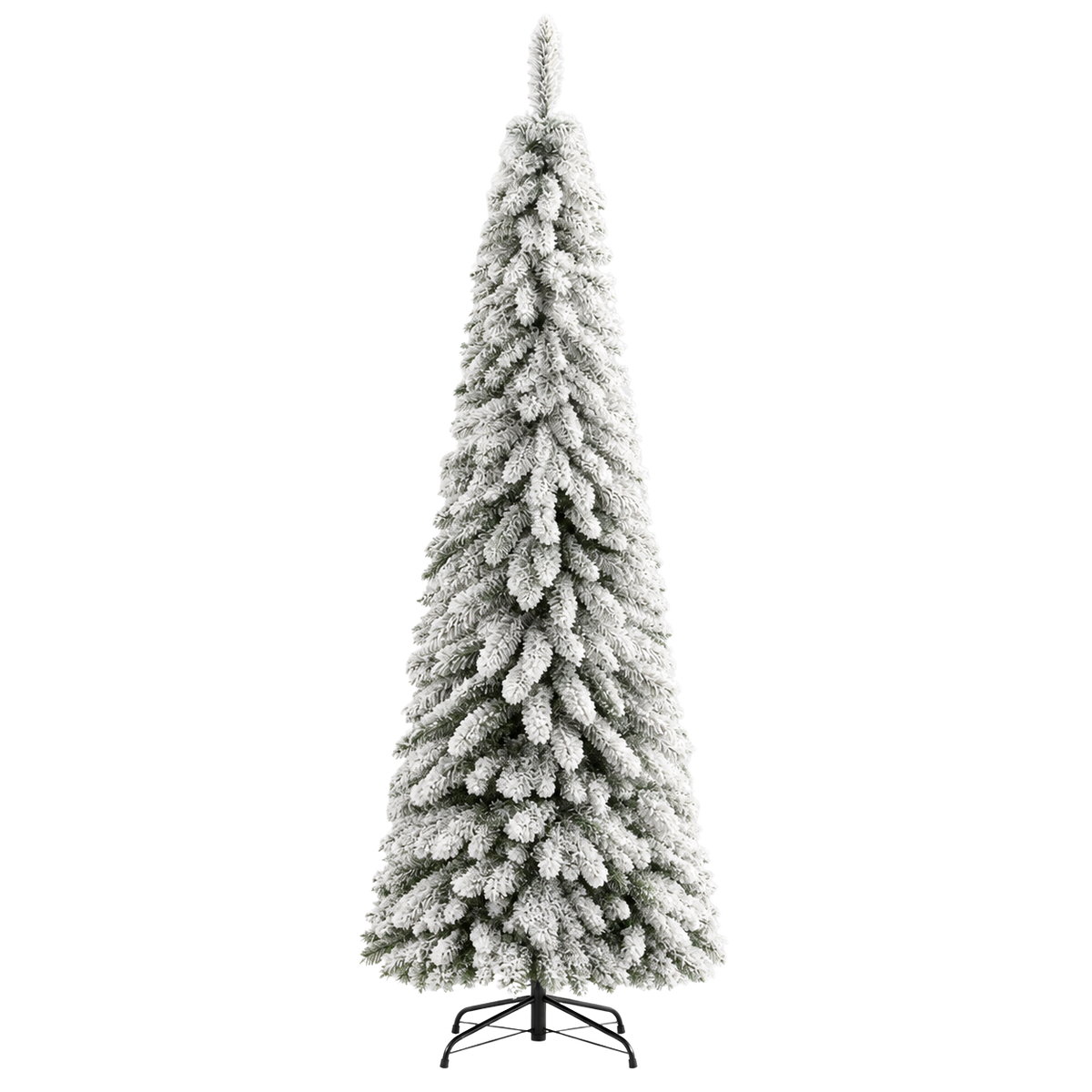 Sapin Crystal floqué dense silhouette élancée | Sapin Élégance