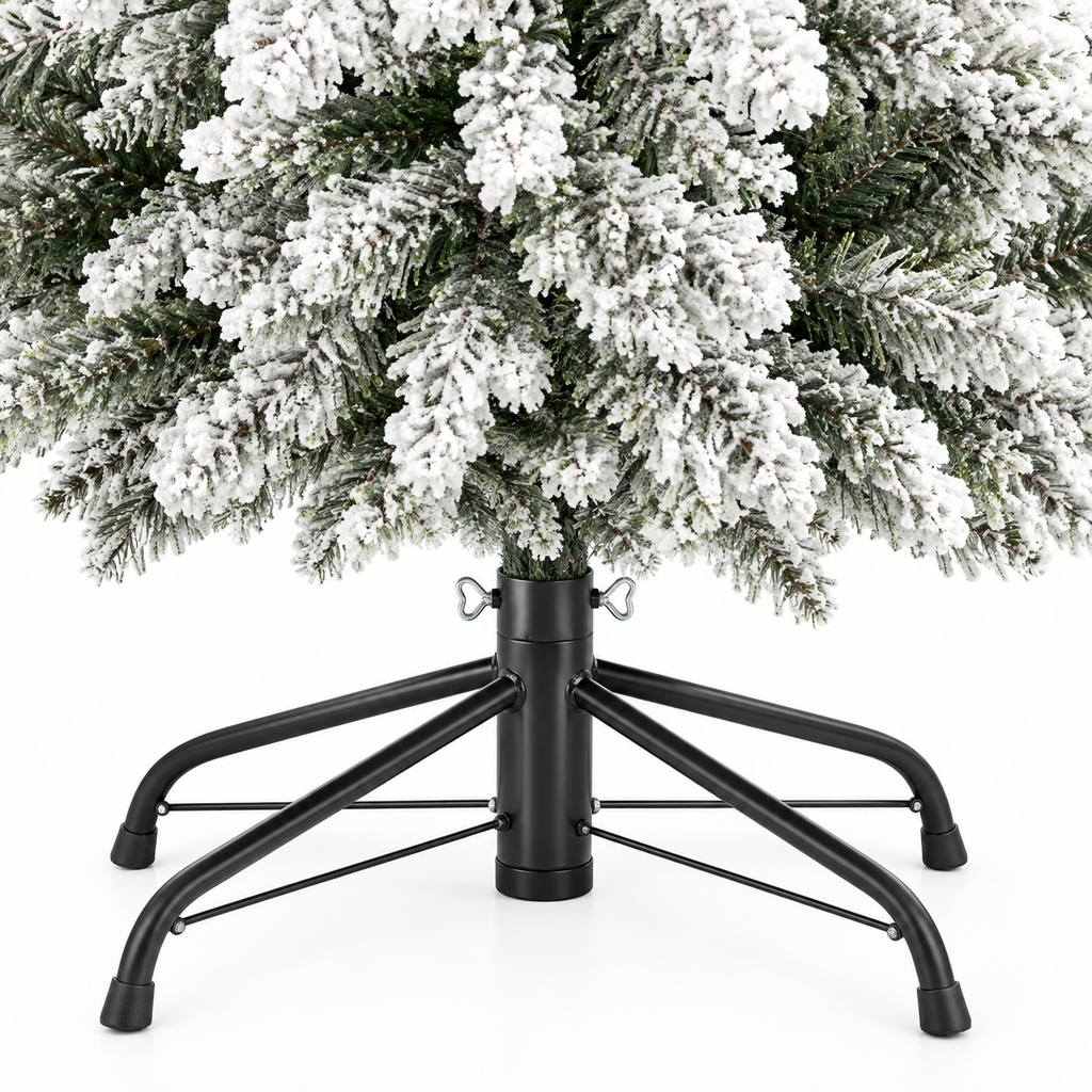 Sapin Crystal floqué dense silhouette élancée | Sapin Élégance