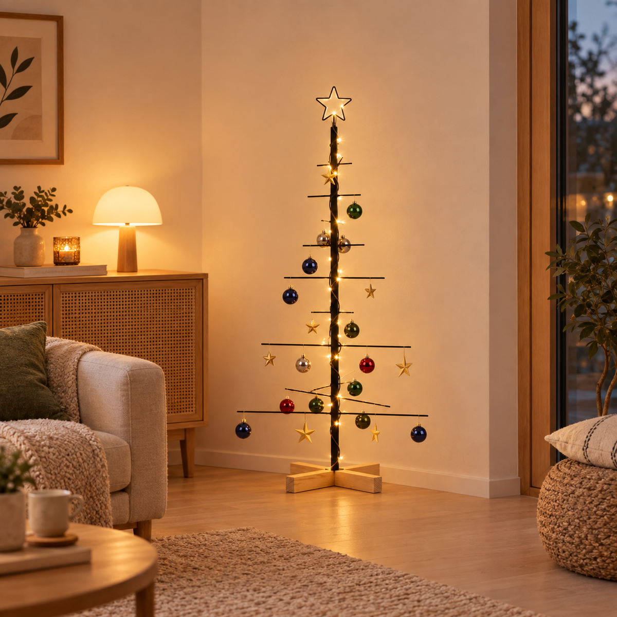 Sapin Épuré structure métal minimaliste | Sapin Élégance