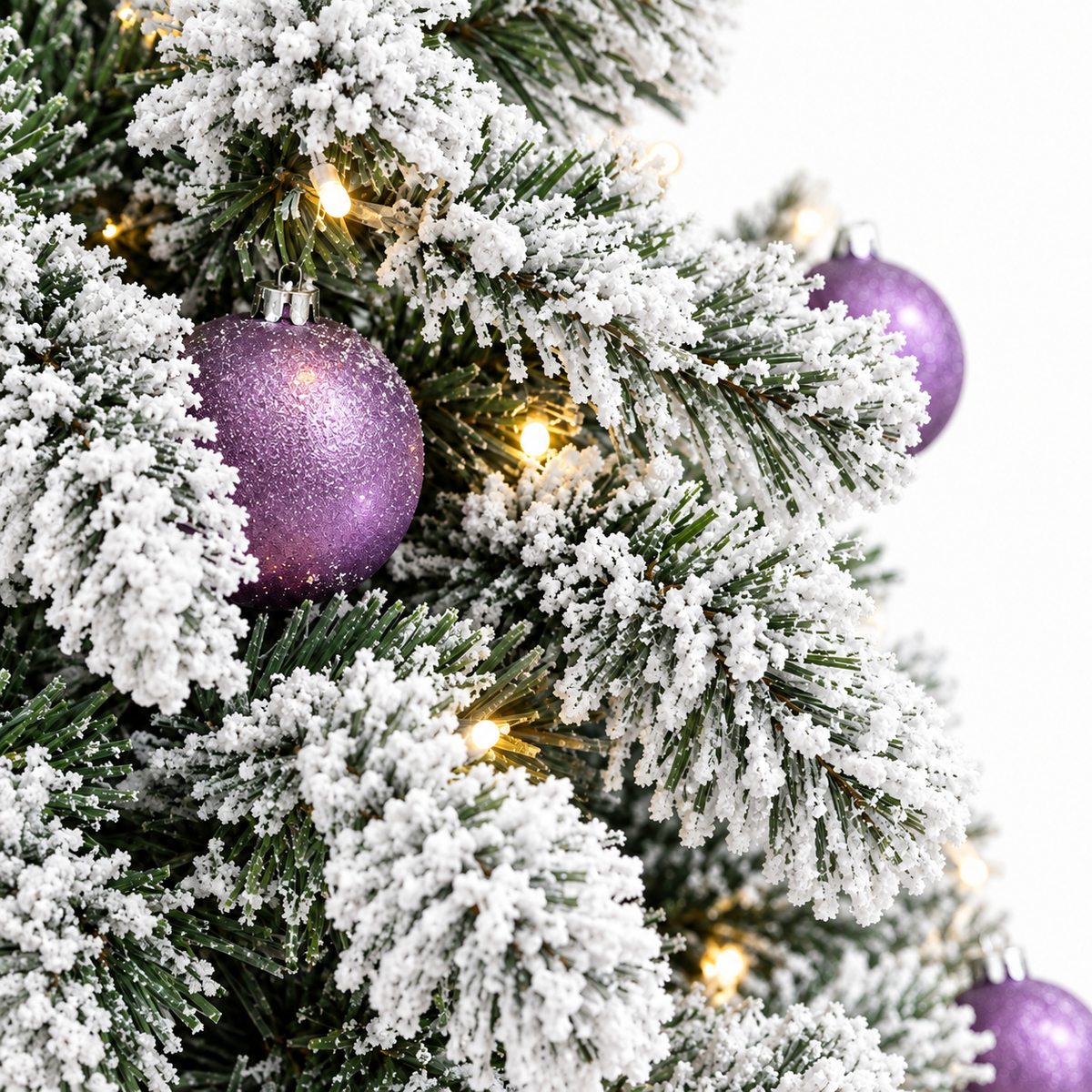 Sapin Nordik Floqué Lumineux 180cm | Sapin Élégance
