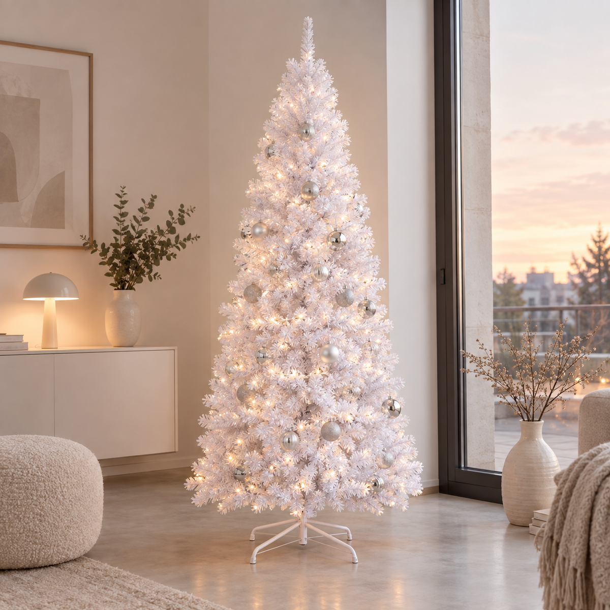 Sapin Polaire blanc intégral guirlande LED USB | Sapin Élégance