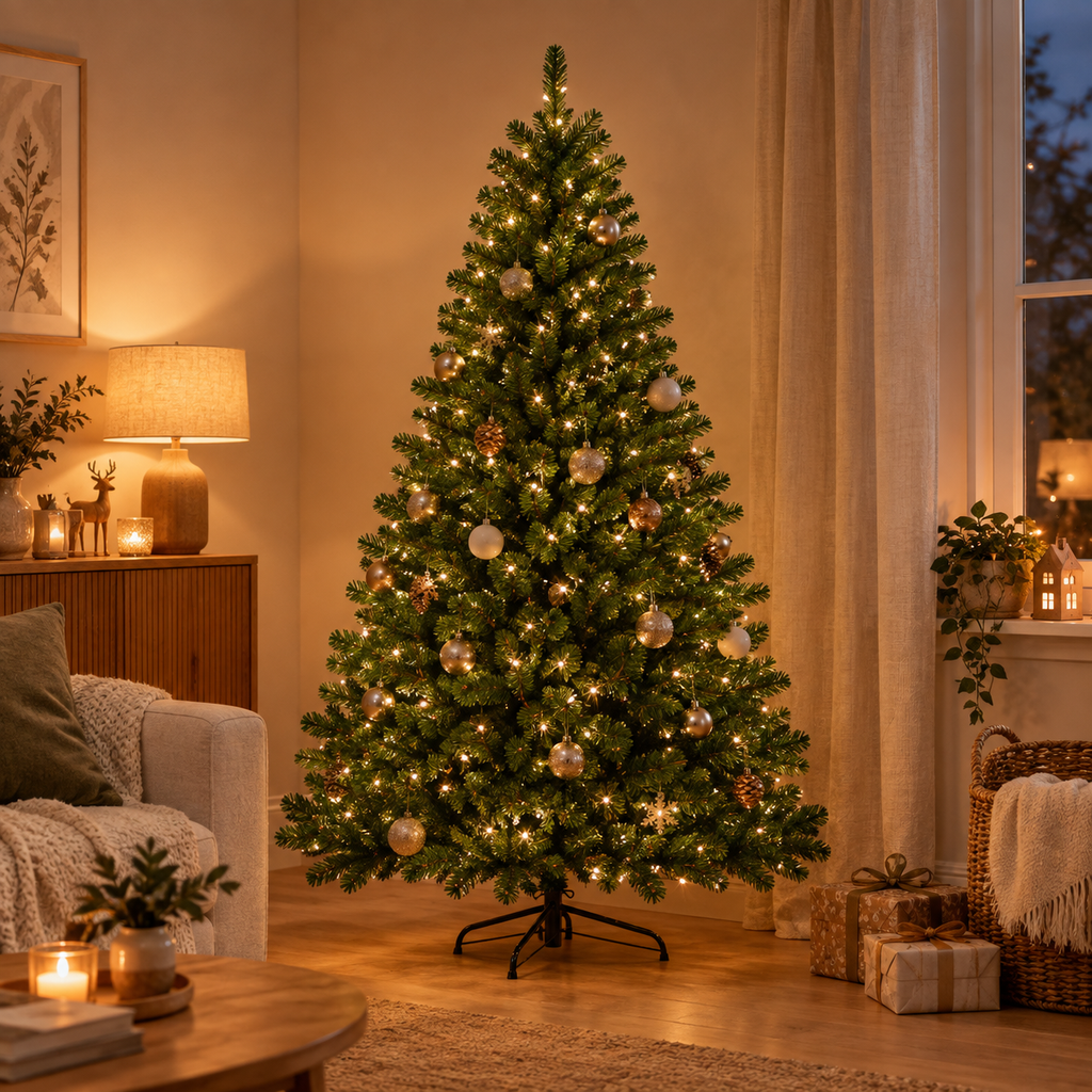 Sapin Traditionnel de Noël vert classique 5 tailles | Sapin Élégance